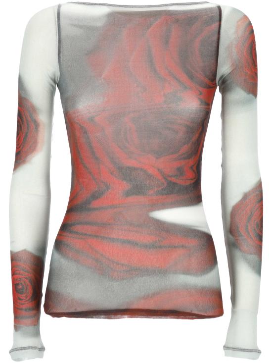 25FW 장 폴 고티에 긴팔 티셔츠 25 04 W TO352 M011P010230 White grey red