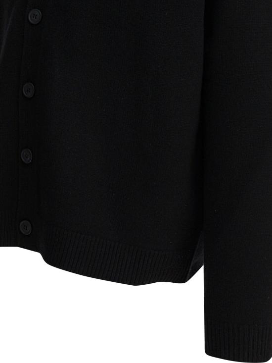 25FW 메종키츠네 폭스 헤드 인타르시아 메리노 가디건 PM00509KM03290391 Black - MAISON KITSUNE