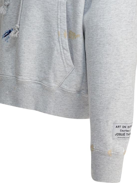 25FW 갤러리 디파트먼트 페인트 로고 후드 티셔츠 GPH 50044LIGHT HEATHER GREY Grey - GALLERY DEPT