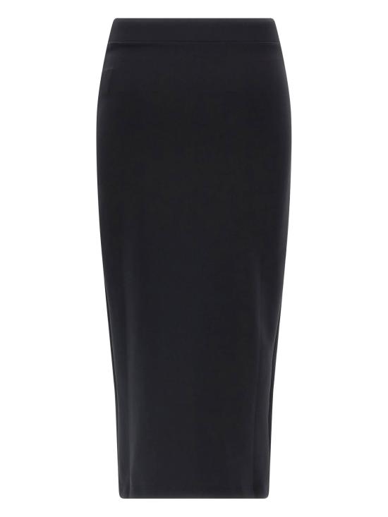 25FW 오프화이트 미디 스커트 OWCW00PF25JER001 1001 BLACK WHIT - OFF WHITE