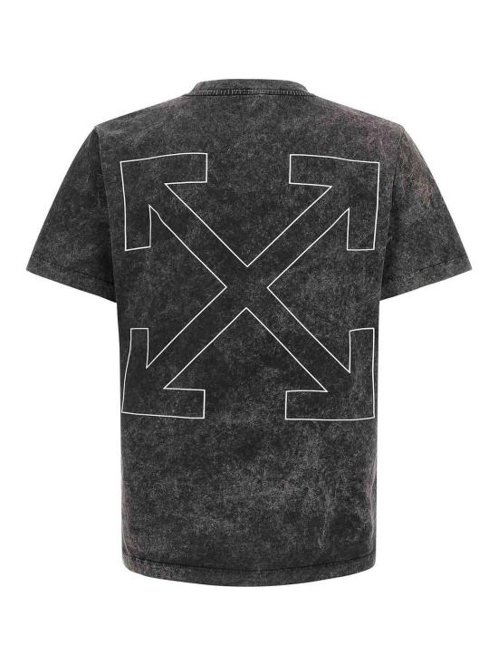 25FW 오프화이트 반팔 티셔츠 OMAA027F25JER00D 1301 VINTAGE BL - OFF WHITE