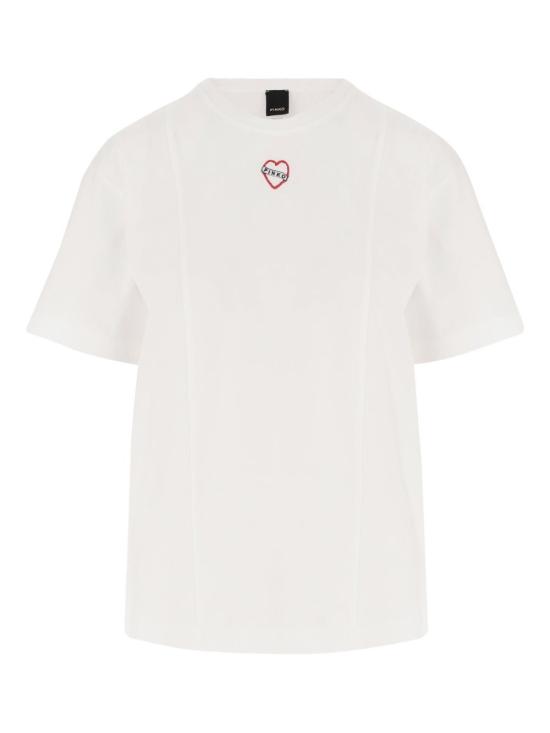 25FW 핑코 반팔 티셔츠 105665 A2IBZ05 BIANCO BIANCANEVE