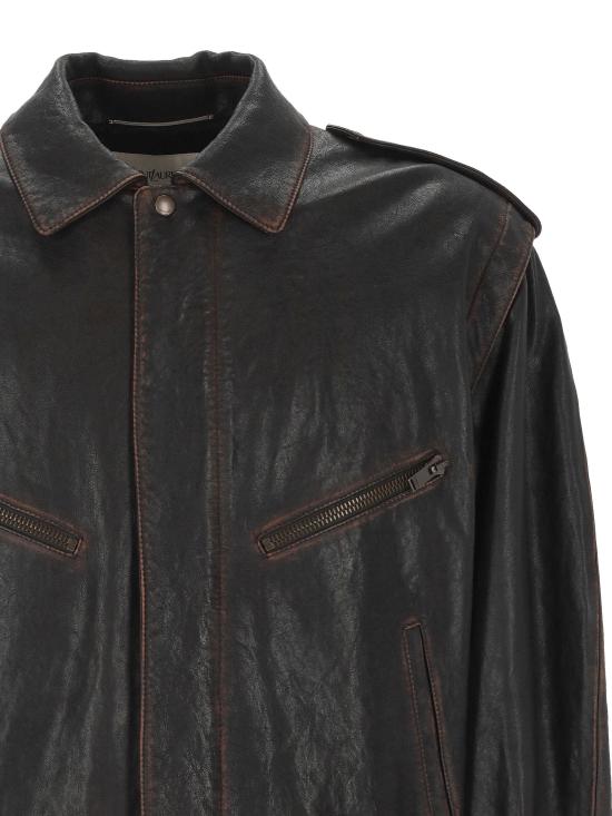 25FW 생로랑 수트 자켓 845464 YCNX21628 REGLISSE AUBURN - SAINT LAURENT