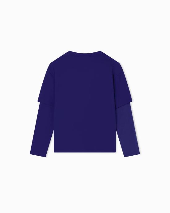 25FW [키즈] 엠포리오 아르마니 티셔츠 7B000169 AF10375UB102 Armani blue - EMPORIO ARMANI