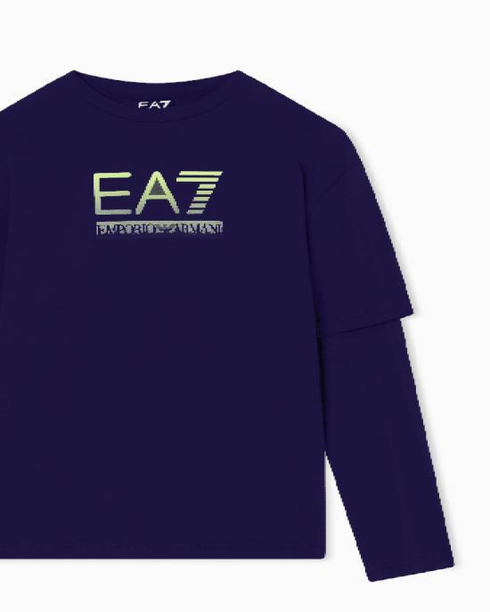 25FW [키즈] 엠포리오 아르마니 티셔츠 7B000169 AF10375UB102 Armani blue - EMPORIO ARMANI