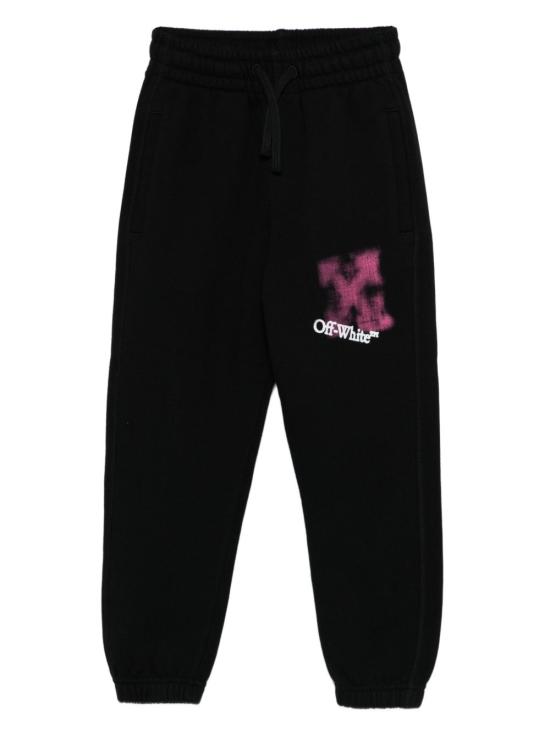 25FW [키즈] 오프화이트 트레이닝/조거 팬츠 OGCH001F25FLE001 1032 BLACK FU