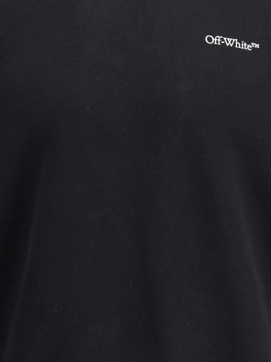 25FW 오프화이트 긴팔 티셔츠 OMBA054F25FLE006 1001 BLACK WH - OFF WHITE