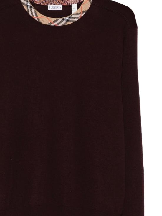 25FW 버버리 캐시미어 크루 넥 스웨터 8113789 X Mahogany - BURBERRY