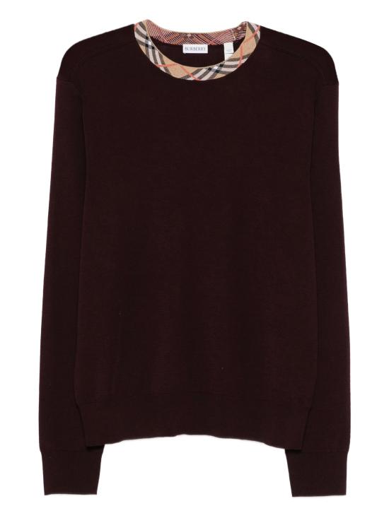 25FW 버버리 캐시미어 크루 넥 스웨터 8113789 X Mahogany