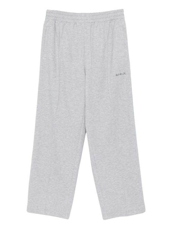25FW 구찌 사이드  스트라이프 코튼 팬츠 828338 XJHCX1183 LIGHT GREY MEL MIX