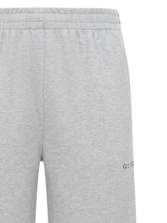 25FW 구찌 사이드  스트라이프 코튼 팬츠 828338 XJHCX1183 LIGHT GREY MEL MIX - GUCCI
