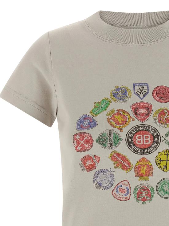 25FW 발렌시아가 반팔 티셔츠 850263 TTVH69012 DIRTY WHITE - BALENCIAGA