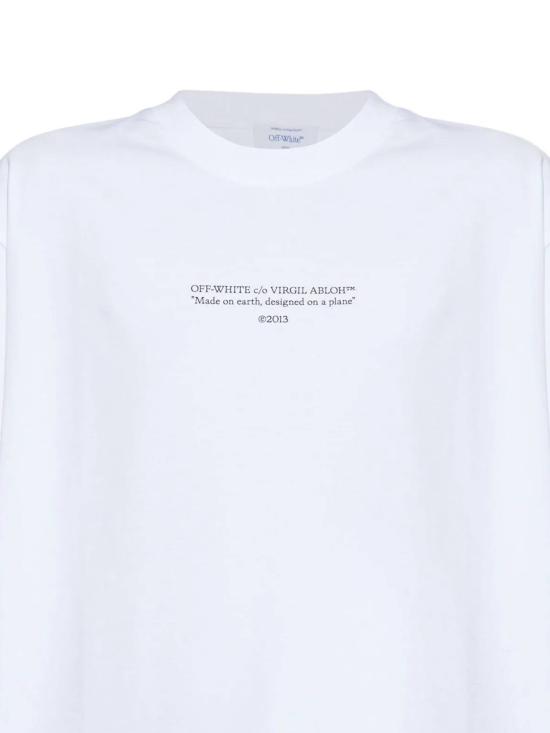 25FW 오프화이트 반팔 티셔츠 OWAA13FF25JER003 0110 WHITE BL - OFF WHITE