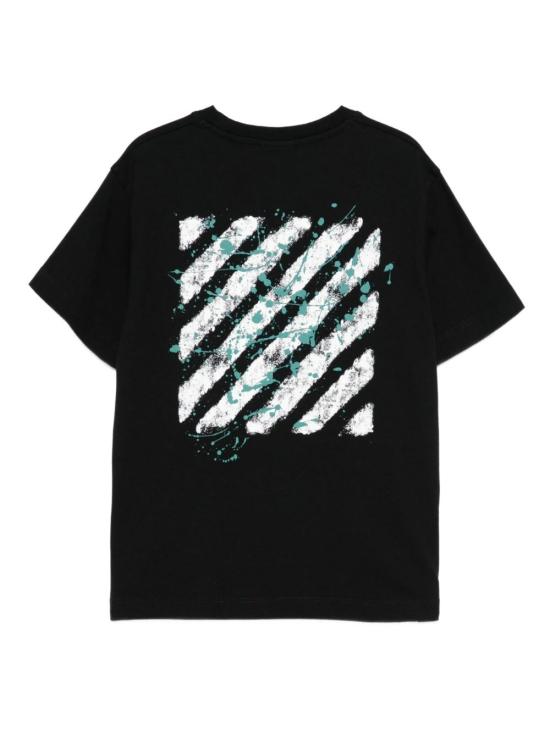 25FW [키즈] 오프화이트 티셔츠 OBAA002F25JER00A 1059 Black te - OFF WHITE