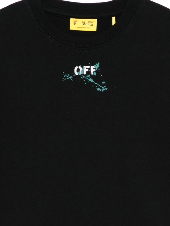 25FW [키즈] 오프화이트 티셔츠 OBAA002F25JER00A 1059 Black te - OFF WHITE