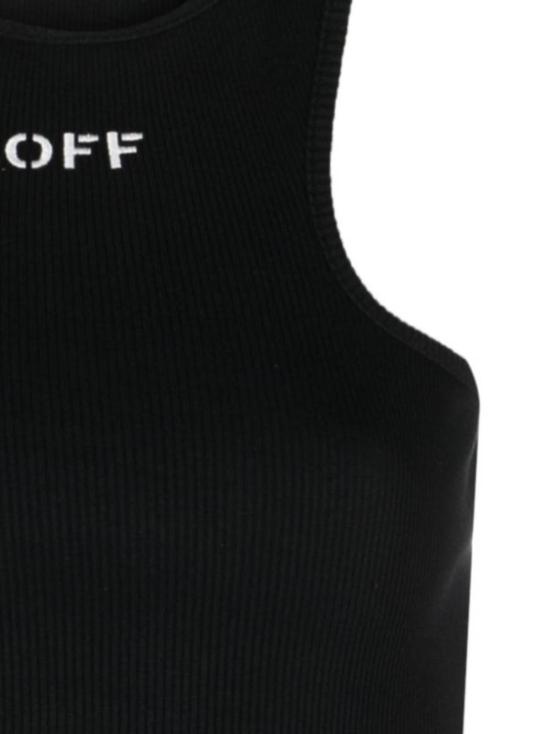 25FW 오프화이트 긴팔 티셔츠 OWAD086C99JER002 1001 Black whit - OFF WHITE