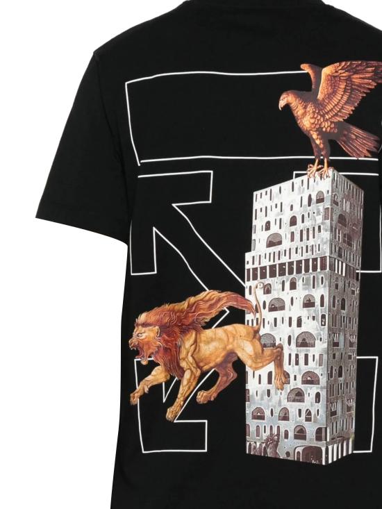 25FW 오프화이트 반팔 티셔츠 OMAA027F25JER002 1001 BLACK WH - OFF WHITE