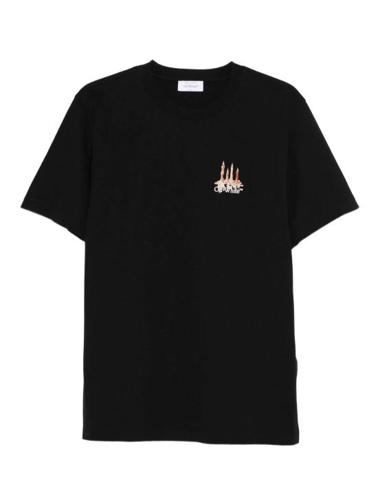 25FW 오프화이트 반팔 티셔츠 OMAA027F25JER002 1001 BLACK WH