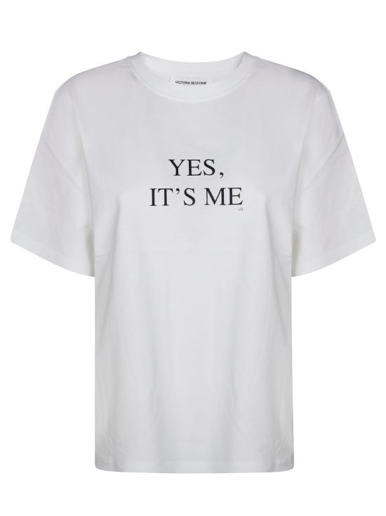 25FW 빅토리아 베컴 반팔 티셔츠 1425JTS006986A 9590 BIANCO