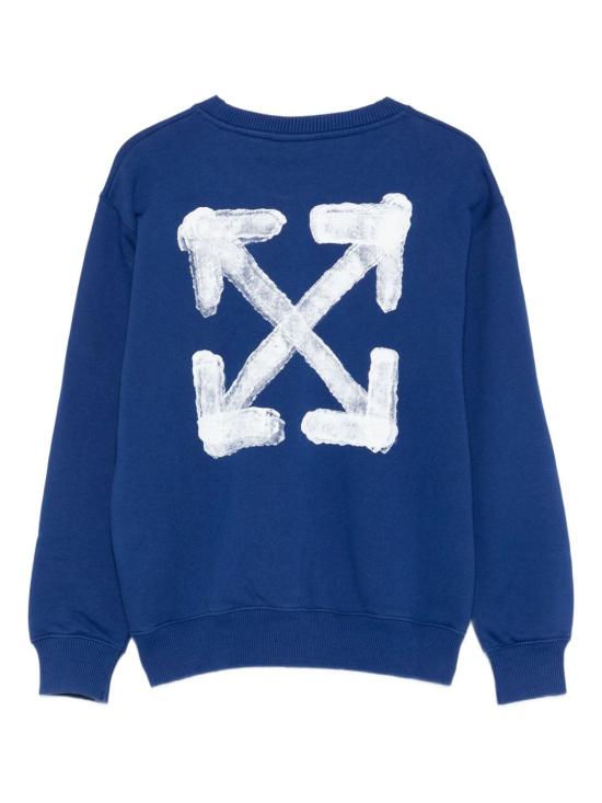 25FW [키즈] 오프화이트 니트/스웻셔츠 OBBA001F25FLE003 4501 BLUE WHI - OFF WHITE