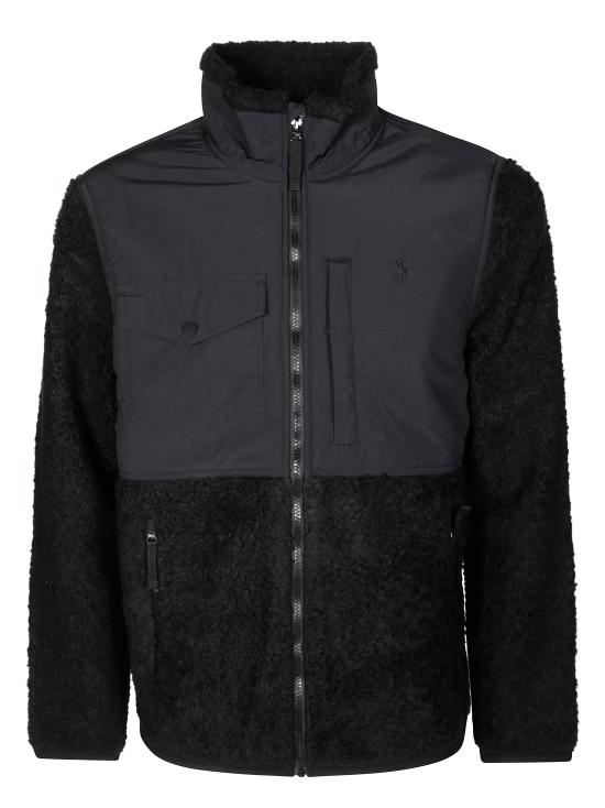 25FW 폴로 랄프로렌 모크넥 토널 포니 자수 플리스 재킷 710981488001 POLO BLACK NERO