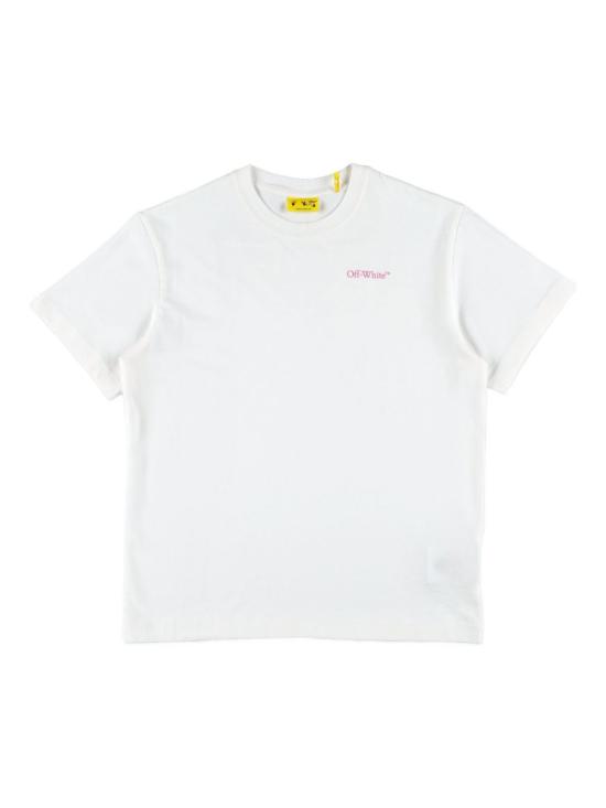 25FW [키즈] 오프화이트 티셔츠 OGAA001F25JER00D 0132 WHITE FU