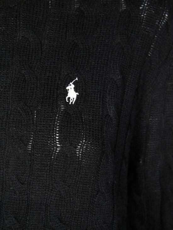 25FW 폴로 랄프로렌 폴로 자수 케이블 니트 스웨터  211972115007 POLO BLACK NERO - POLO RALPH LAUREN