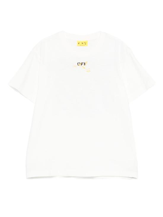 25FW [키즈] 오프화이트 티셔츠 OBAA002F25JER00A 0118 WHITE YE