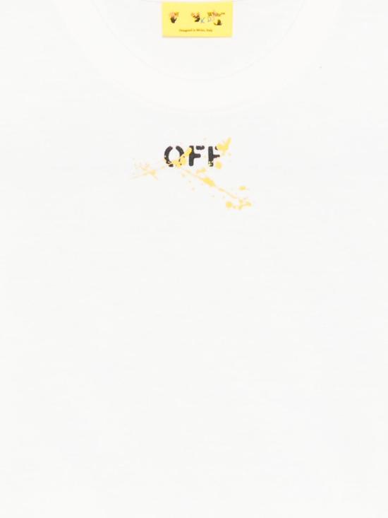25FW [키즈] 오프화이트 티셔츠 OBAA002F25JER00A 0118 WHITE YE - OFF WHITE