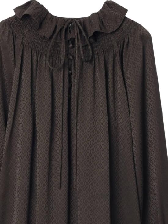 25FW 버버리 지오메트릭 실크 블라우스 8115914 X HAWK BROWN IP PAT - BURBERRY