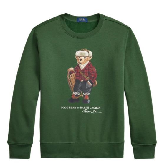 25FW [키즈] 폴로 랄프로렌 트레이닝 상의 323981261 001BEAR BOTTLE GREEN
