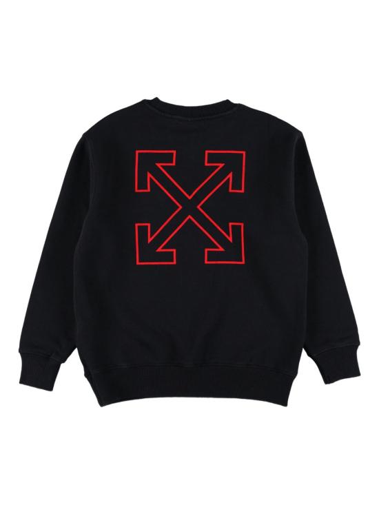 25FW [키즈] 오프화이트 니트/스웻셔츠 OBBA001F25FLE007 1025 BLACK RE - OFF WHITE