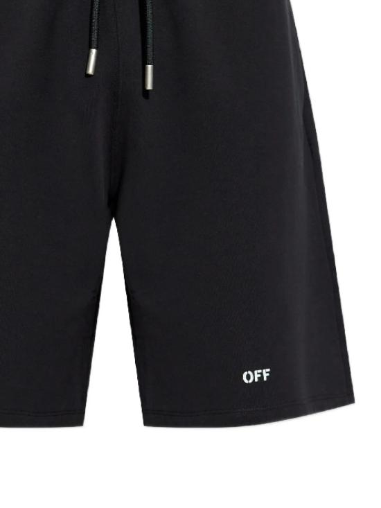 25FW 오프화이트 숏팬츠 OMCI013F25FLE002 1001 BLACK WH - OFF WHITE