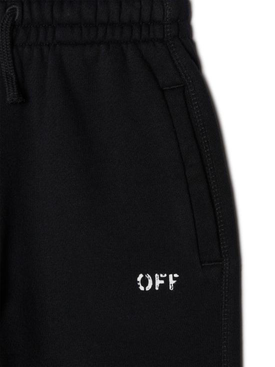 25FW [키즈] 오프화이트 트레이닝/조거 팬츠 OBCH001C99FLE003 1001 BLACK WH - OFF WHITE