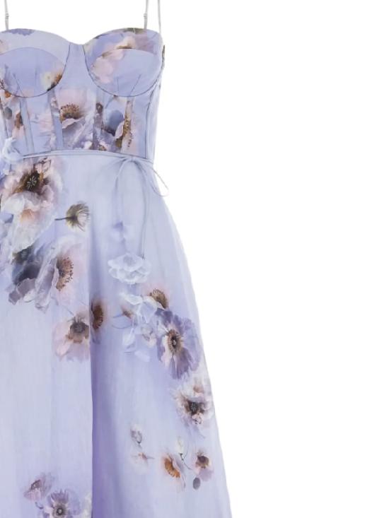 25FW 짐머만 미디 원피스 5775DF251 LILPP LILAC POPPY - ZIMMERMANN