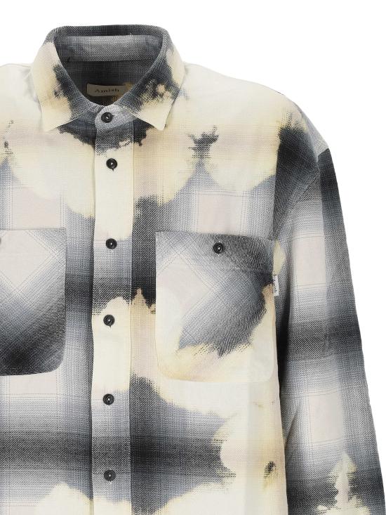 25FW 아미시 셔츠 AMU101 CN380102C0533 Grey black - AMISH