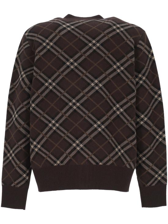 25FW 버버리 체크 울 캐시미어 가디건 8115705 X TRUFFLE IP CHECK - BURBERRY