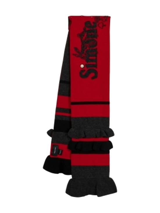 25FW 시몬로샤 머플러/스카프 KIMK1WD 0669CHARCOAL RED BLACK
