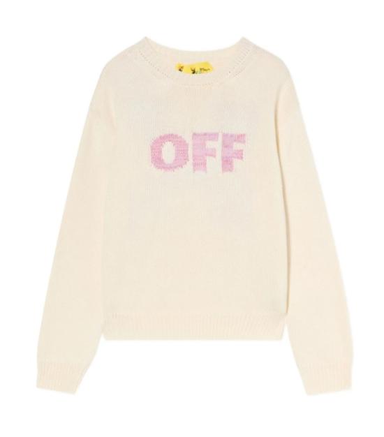 25FW [키즈] 오프화이트 니트/스웻셔츠 OGHE002F25KNI004 033C Beige