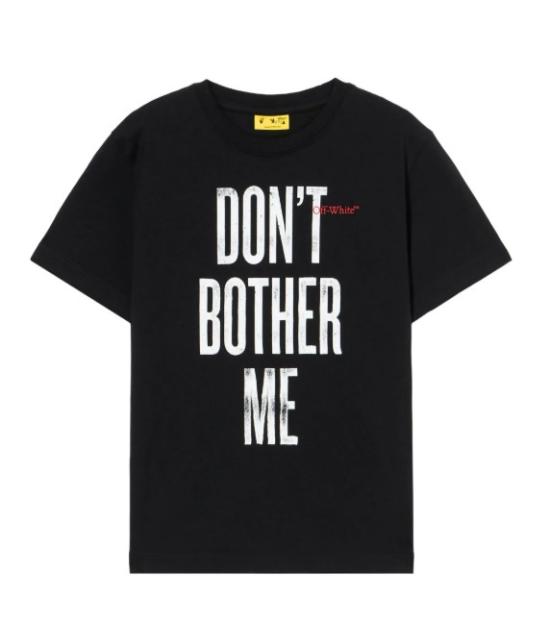 25FW [키즈] 오프화이트 티셔츠 OBAA002F25JER00C 1025 BLACK RE