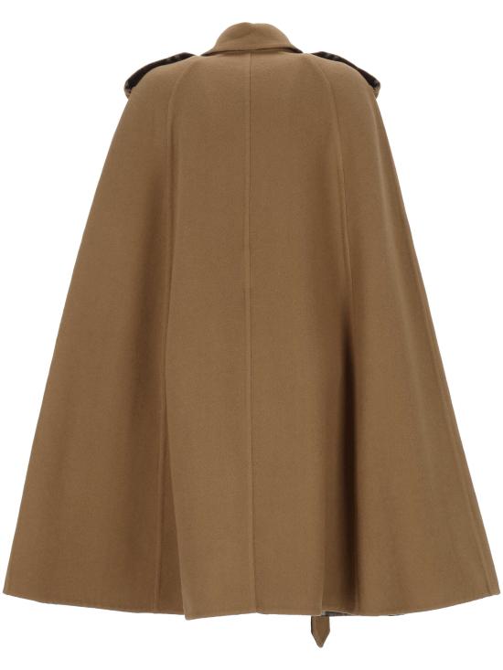 25FW 버버리 벨몬트 울 트렌치 케이프 8116249 X CAMEL TREACLE BN CHK - BURBERRY