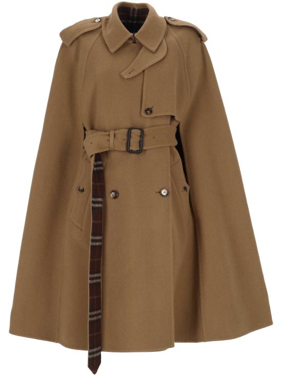 25FW 버버리 벨몬트 울 트렌치 케이프 8116249 X CAMEL TREACLE BN CHK