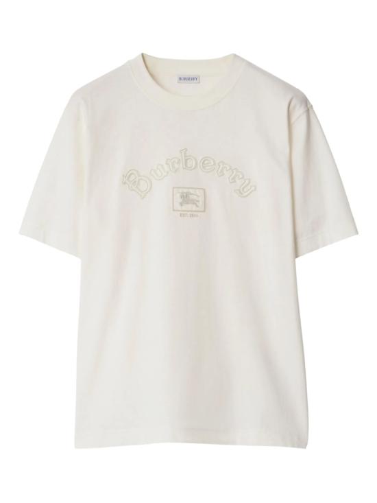 25FW 버버리 고딕 로고 코튼 티셔츠 8116063 X Chalk