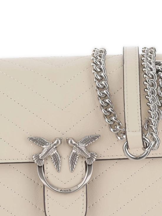 25FW 핑코 숄더백 106173 A2JCZ14E BIANCO SETA MATT SILVER - PINKO