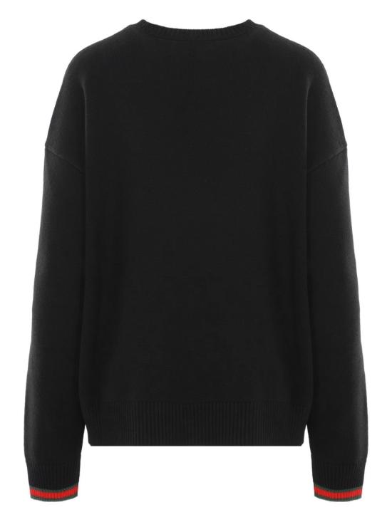 25FW 구찌 웹 캐시미어 울 스웨터 810341 XKEWI3271 LODEN GREEN MIX - GUCCI