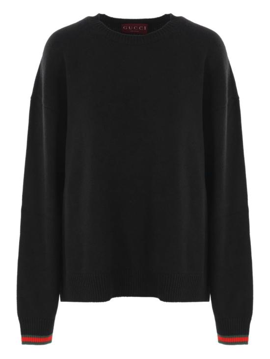 25FW 구찌 웹 캐시미어 울 스웨터 810341 XKEWI3271 LODEN GREEN MIX