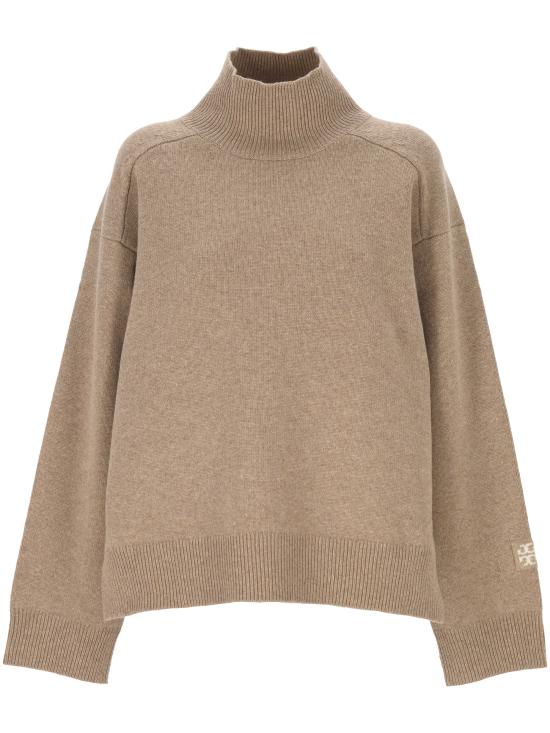 25FW 토리버치 터틀넥 171875 296 Melange Oatmeal