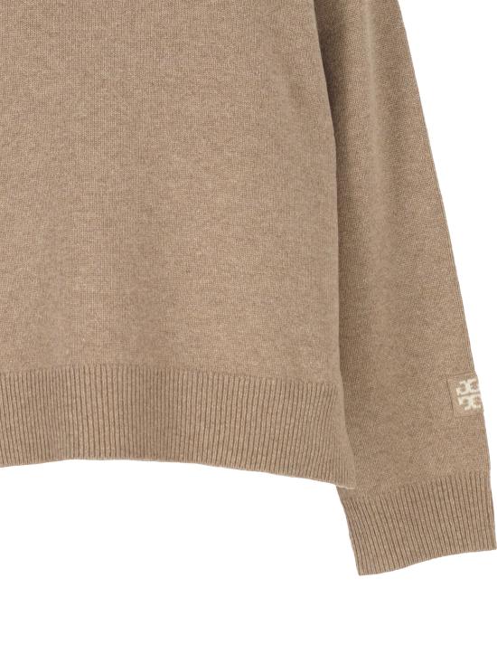 25FW 토리버치 터틀넥 171875 296 Melange Oatmeal - TORY BURCH