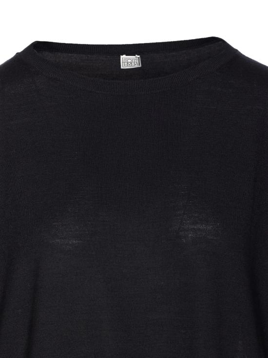 25FW 토템 스웨터 254WRT0620YA0211 001 Black - TOTEME