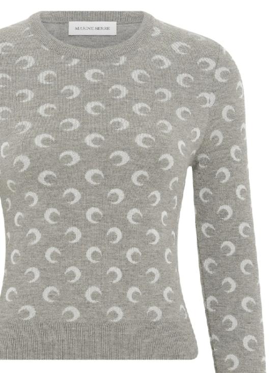 25FW 마린세르 문 자카드 니트 스웨터 WTK014B CKNI0530GR60 MISTY GREY - MARINE SERRE